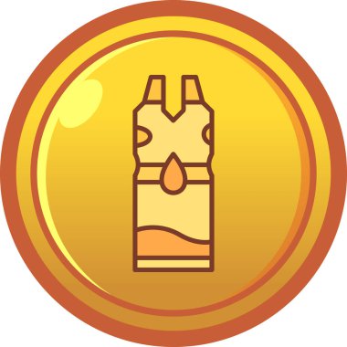 Tek bir izole simgenin vektör illüstrasyonu