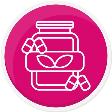 Bir hap simgesinin vektör illüstrasyonu