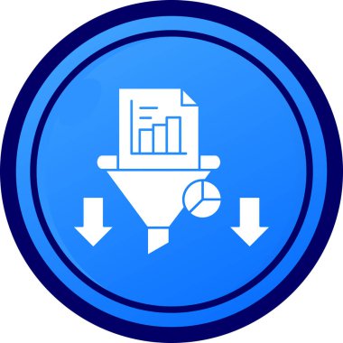 diyagram simgesiyle çizelge. Basit vektör illüstrasyonu