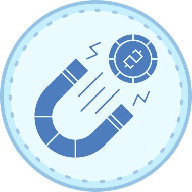 Bir kredi kartının mavi ve beyaz ikonunun vektör çizimi