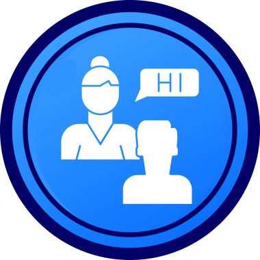 Konuş. Web simgesi basit illüstrasyon