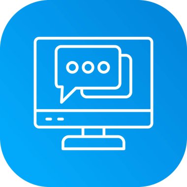 Web sohbet simgesi, vektör çizim