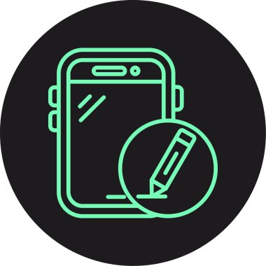 Akıllı telefon simgesinin vektör illüstrasyonu