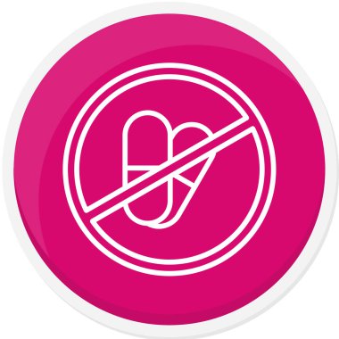 - Hayır. Çember yok. vektör simgesi