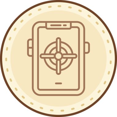 Cep telefonu simgesi, vektör illüstrasyonu