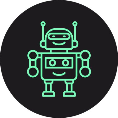 Robot simgesinin vektör illüstrasyonu