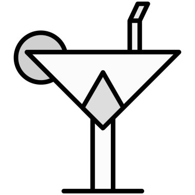 Kokteyl. Web simgesi basit illüstrasyon