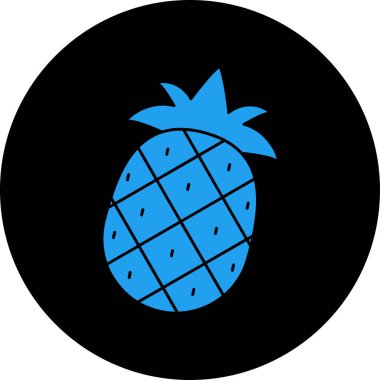 Ananas. Web simgesi basit illüstrasyon