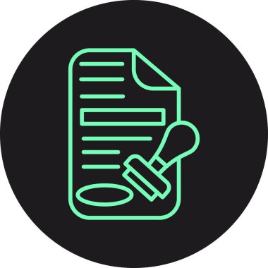 belge simgesi, vektör çizimi