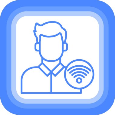 Kablosuz. Web simgesi basit illüstrasyon