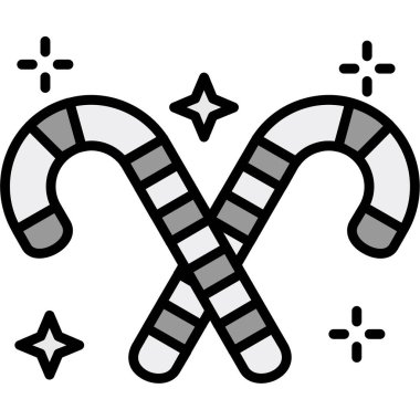 Şekerin şirin bir çizgi film ikonunun vektör çizimi