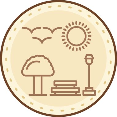 Bir ağacın ağaç simgesinin vektör illüstrasyonu