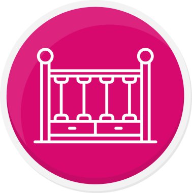 Modern b 'nin vektör illüstrasyonu sandalye ikonundan yoksun