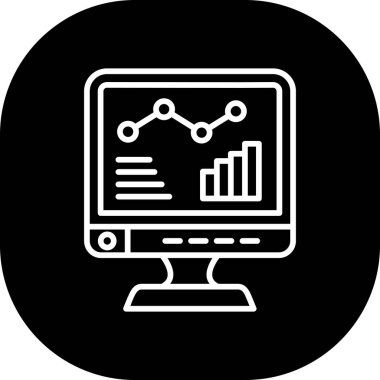 Veri analiz simgesi, vektör illüstrasyonu