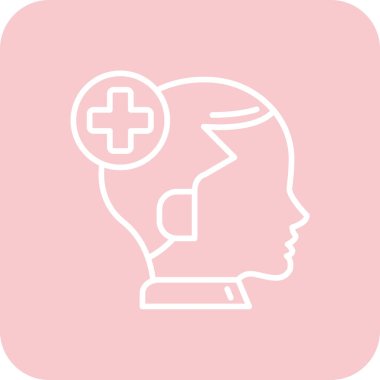 Beyni olan bir kadının vektör çizimi