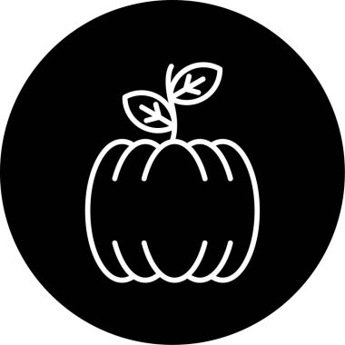 bir elmanın vektör simgesi