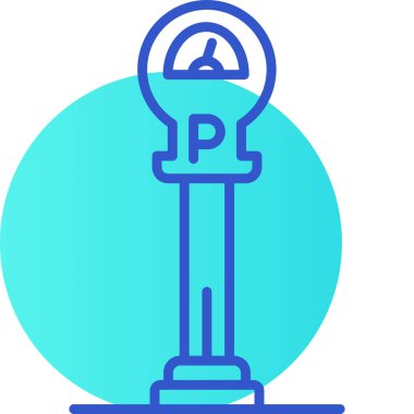 Araba parkı. Web simgesi basit illüstrasyon