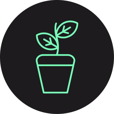 Bitki simgesinin vektör illüstrasyonu