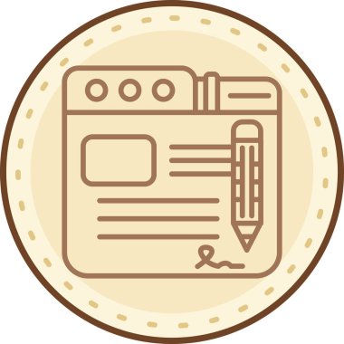 Bir kitap simgesinin vektör illüstrasyonu