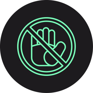 Sigara içilen el işareti vektör illüstrasyonu yok