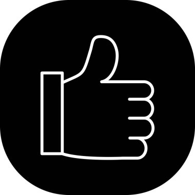 başparmak yukarı kabartma simgesi, basit vektör illüstrasyonu