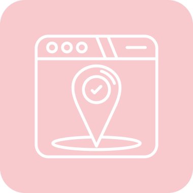 harita pin ikonu vektör illüstrasyonu