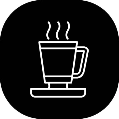 kahve ikonu vektör illüstrasyonu