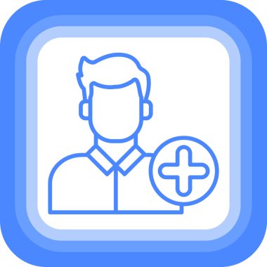 Doktor. Web simgesi basit illüstrasyon