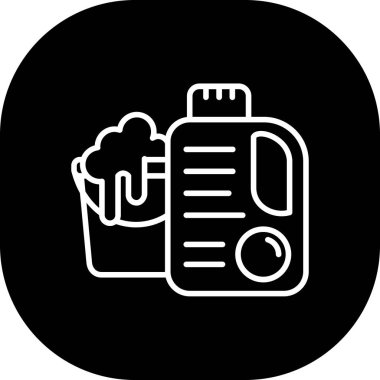 Bir benzin istasyonu simgesinin vektör illüstrasyonu