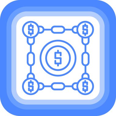 Para için. Web simgesi basit illüstrasyon