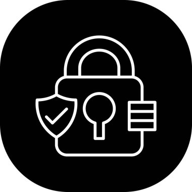 vektör güvenli asma kilit simgesi