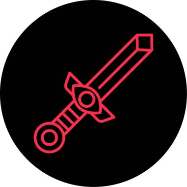 Kılıcın modern vektör simgesi