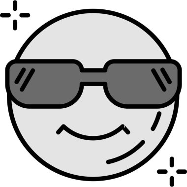 Gözlük. Web simgesi basit illüstrasyon