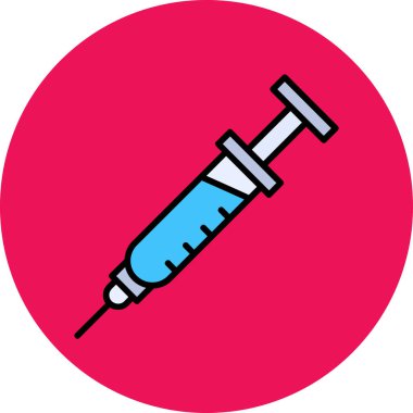 Şırınga simgesinin vektör illüstrasyonu