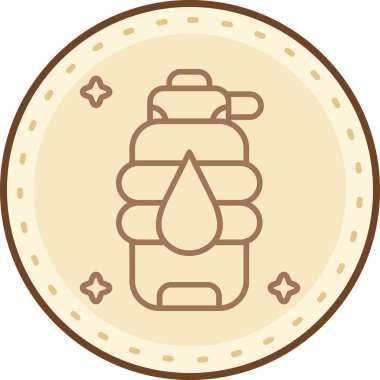 Modern b 'nin vektör illüstrasyonu şişe simgesinden yoksun