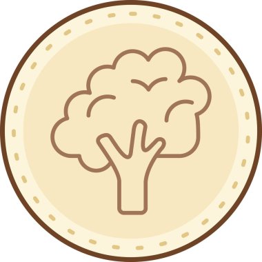 Ağaç. Web simgesi basit illüstrasyon