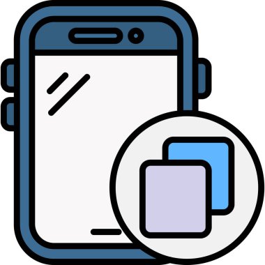 Cep telefonu simgesi, vektör illüstrasyonu