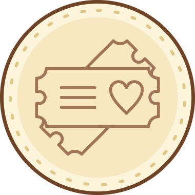 Bir aşk simgesinin vektör illüstrasyonu