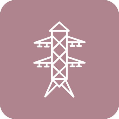 Benzersiz kule vektör çizgisi simgesi