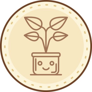 Bir çiçek simgesinin vektör illüstrasyonu