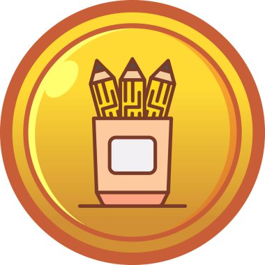 Sikke vektör simgesine sahip kalem