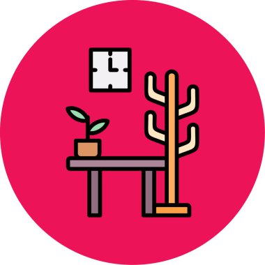 Kaktüs simgesi, modern vektör illüstrasyonu