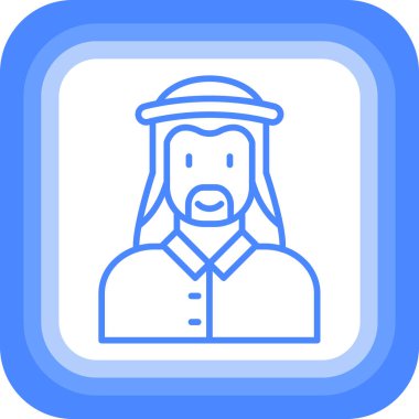 Yüce İsa. Web simgesi basit illüstrasyon