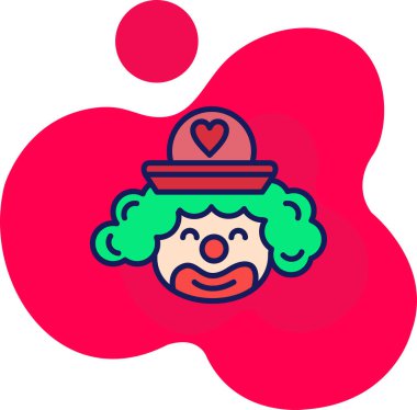 Palyaço palyaço simgesi - taslak biçimi