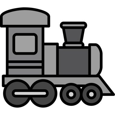 tren. Web simgesi basit illüstrasyon