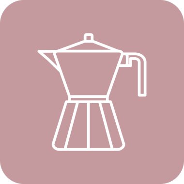 Bir kahve makinesi simgesinin vektör çizimi