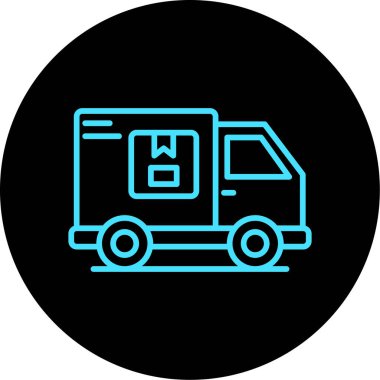 vektör van simgesi çizimi