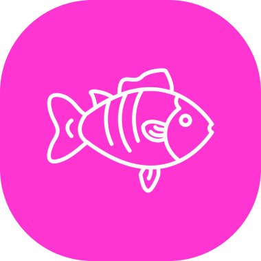 Benzersiz Balık Vektörü Kabartma Simgesi