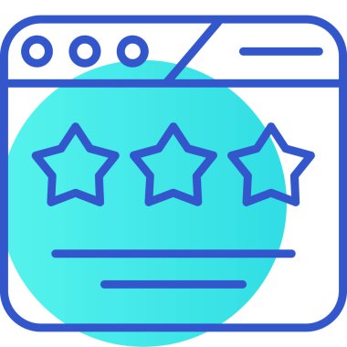 derecelendirme web renk simgesi basit illüstrasyon