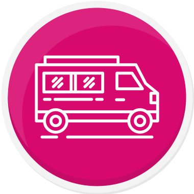 Otobüs. Web simgesi basit illüstrasyon